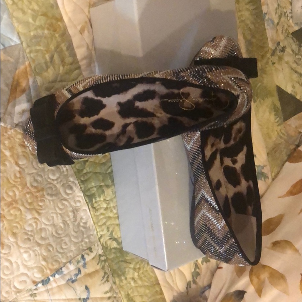 Jessica Simpson Zigzag sparkle flats